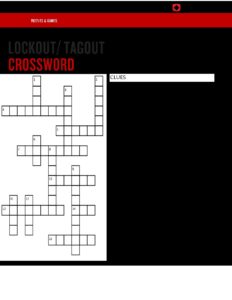 Lockout-Tagout – CrossWord – BHHC Safety Center